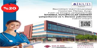 ÜYELERİMİZE ÖZEL BEZMİALEM VAKIF ÜNİVERSİTESİ HASTANELERİNDE % 20 İNDİRİM